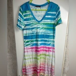 David Cline dress Sz M/L 4527 Shirt sleeve‎